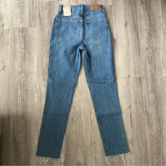 NWT Madewell The Perfect Vintage Jeans Raw Hem Denim Blue Women’s Size 23 Tall - Picture 9 of 9